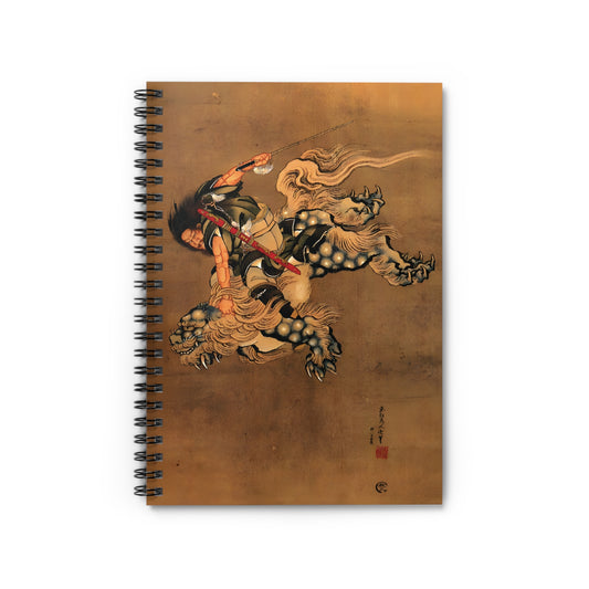 Hokusai Shoki Demon Queller Spiral Notebook - Japanese Ancient Hero and Beast Art Journal | MU-NI Japan