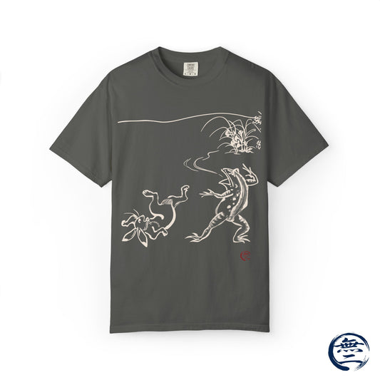 Choju Giga T-Shirt typeA - Japanese Frog and Rabbit Graphic Tee Japanese Vintage Art Streetwear | MU-NI Japan