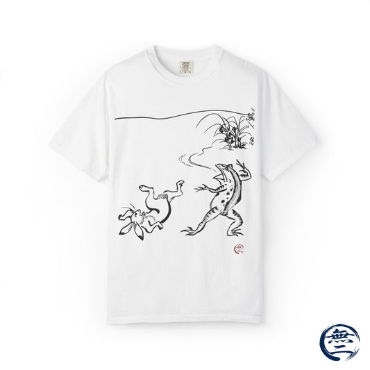 Choju Giga T-Shirt typeB - Japanese Frog and Rabbit Graphic Tee Japanese Vintage Art Streetwear | MU-NI Japan
