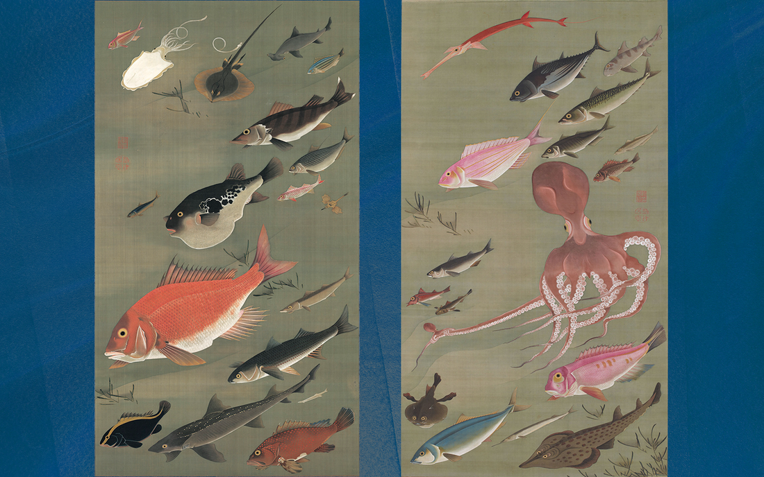 024 : Ito Jakuchu - Fishes (from the series Colorful Realm of Living Beings)