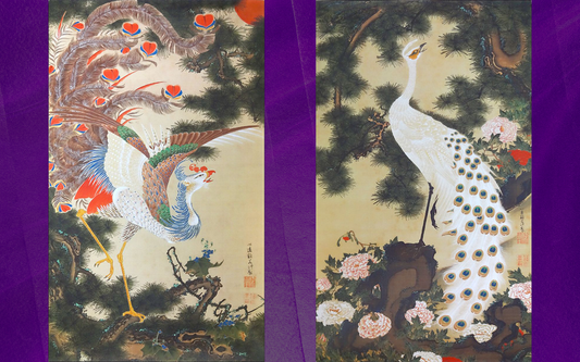 014 : Ito Jakuchu - Peacock and Phoenix (Kujaku Houou-zu)