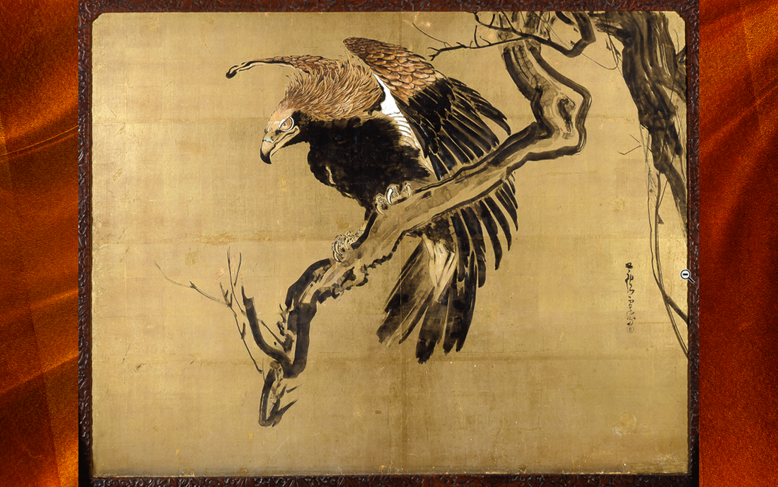 028 : Eagle on a Branch - Nagasawa Rosetsu