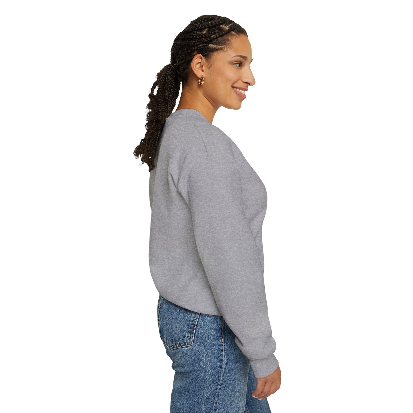 Minimalist Samurai Silhouette Unisex Crewneck Sweatshirt | "The One and Only" Shodo (Japanese Kanji Calligraphy),  SR2S | MU-NI Japan