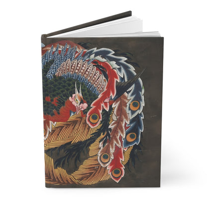 Hokusai Hou-ou Phoenix Hardcover Journal - Japanese Vintage Art Matte Notebook,  Ukiyo-e Writing Diary | RHC MU-NI Japan
