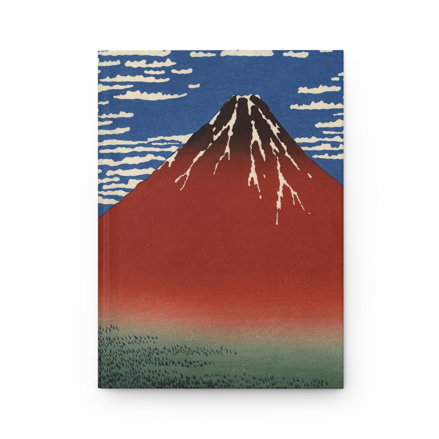 Hokusai Red Fuji South Wind Clear Sky Hardcover Journal Matte - Vintage Japanese Art Notebook Writing Diary | RHC 006 MU-NI Japan