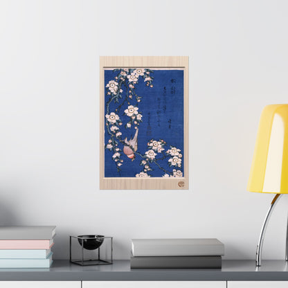 Hokusai | Bullfinch and Begonia Art Print - Japanese Bird and Flower Ukiyo-e Poster | RHC MU-NI Japan