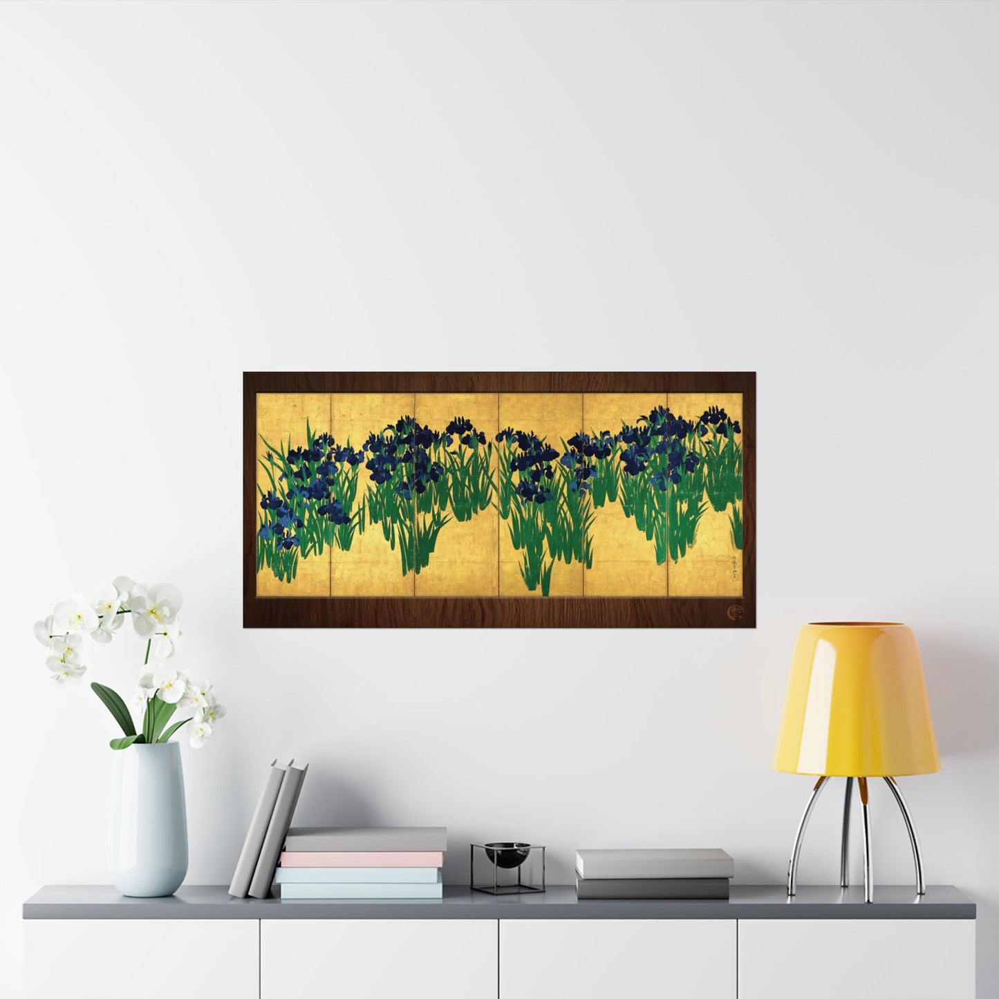 Ogata Korin | Irises Screen Right Panel Art Print - Japanese Vintage Art Poster | RHC MU-NI Japan