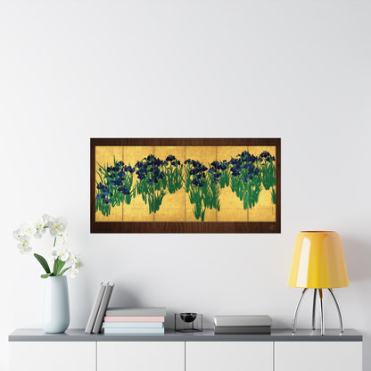 Ogata Korin | Irises Screen Right Panel Art Print - Japanese Vintage Art Poster | RHC MU-NI Japan