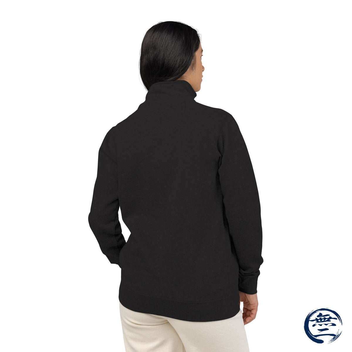 Naoe Kanetsugu Minimalist Kanji Love Samurai Unisex Fleece Pullover (Embroidery) | MU-NI Japan　　　