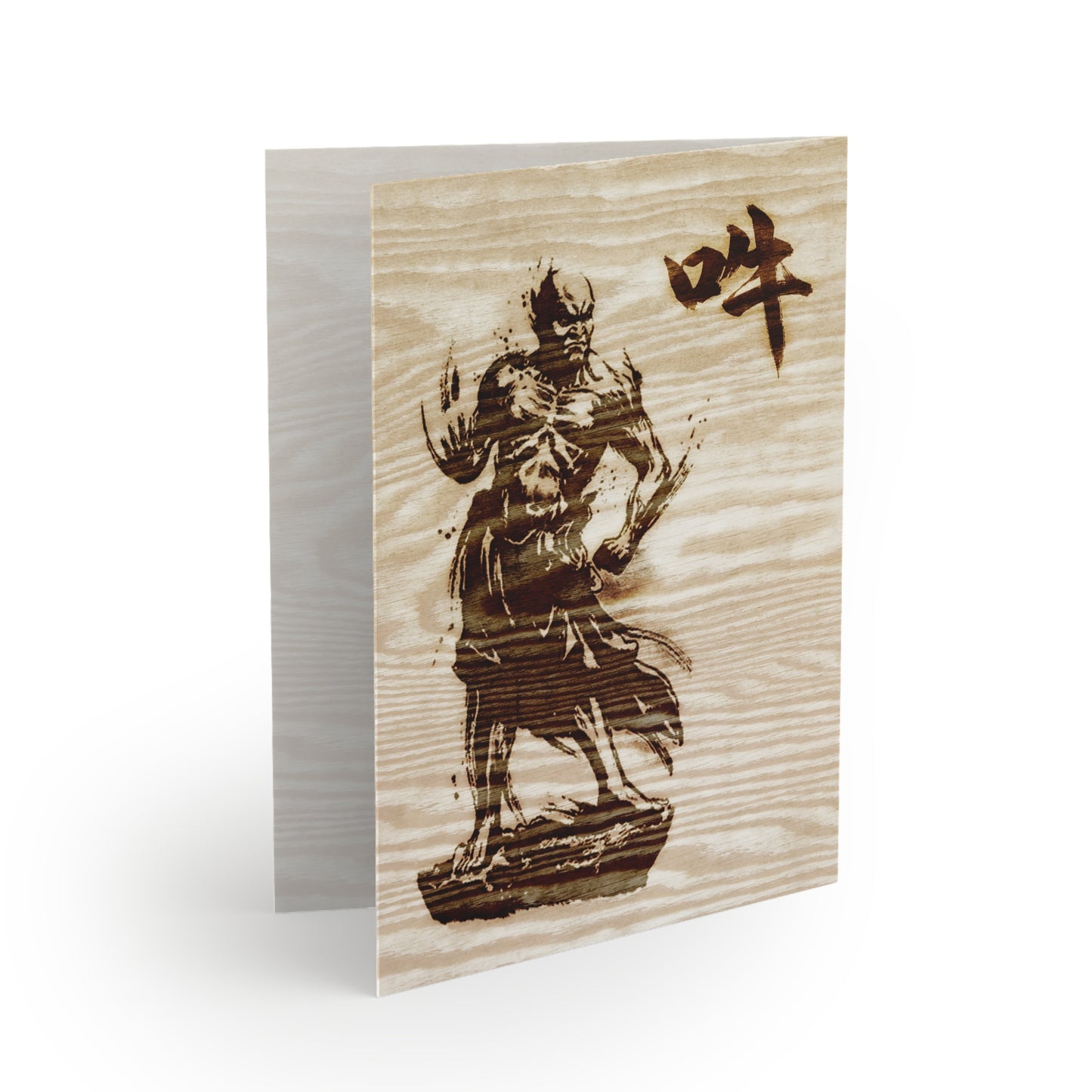 Nioh Guardian Buddhist Art Postcards - Modern Zen Pyrography Style (8, 16, and 24 pcs) , Japanese Spiritual Protection NI3P | MU-NI Japan