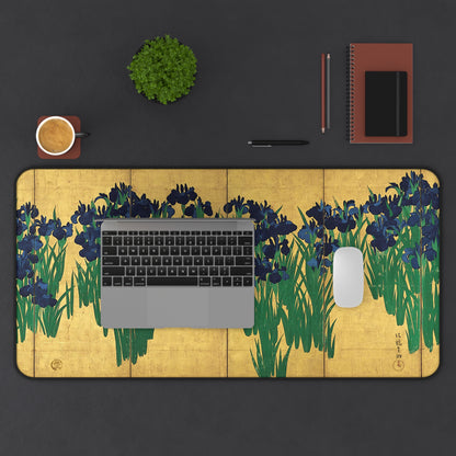 Ogata Korin Irises -  Screen Art Desk Mat - 3sizes, Gaming Mouse Pad | RHC 072 MU-NI Japan