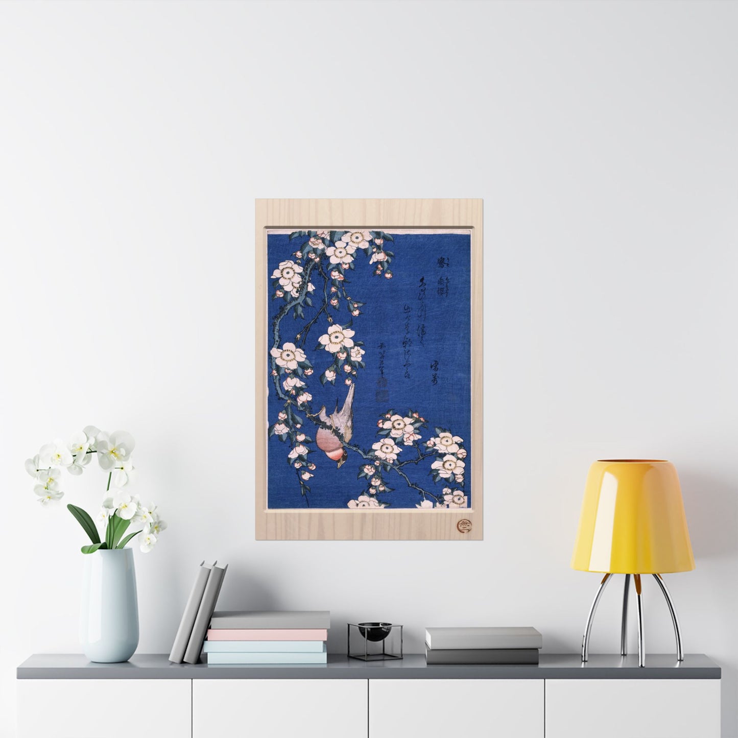 Hokusai | Bullfinch and Begonia Art Print - Japanese Bird and Flower Ukiyo-e Poster | RHC MU-NI Japan