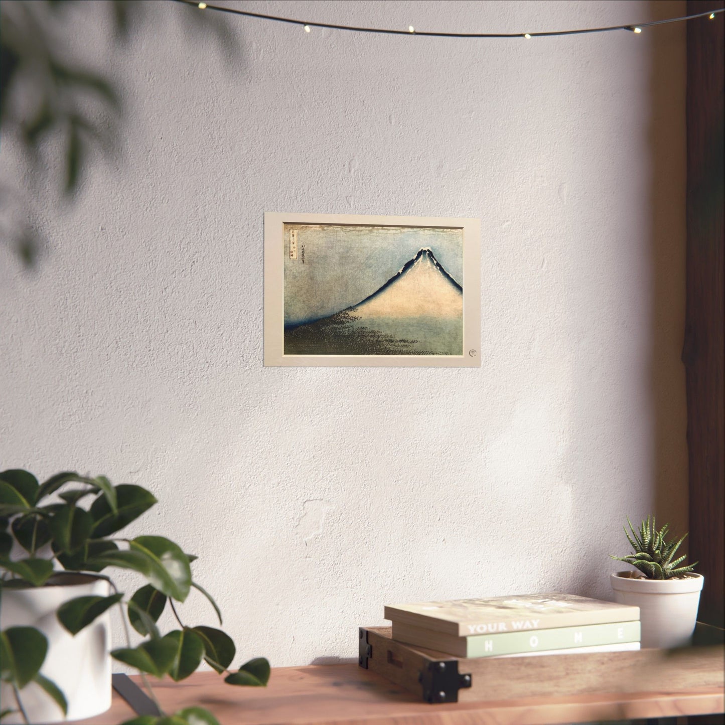 Hokusai Fuji at Clear Weather Ukiyo-e Poster - White Fuji Wall Art, 3D Framed Effect Print | RHC MU-NI Japan