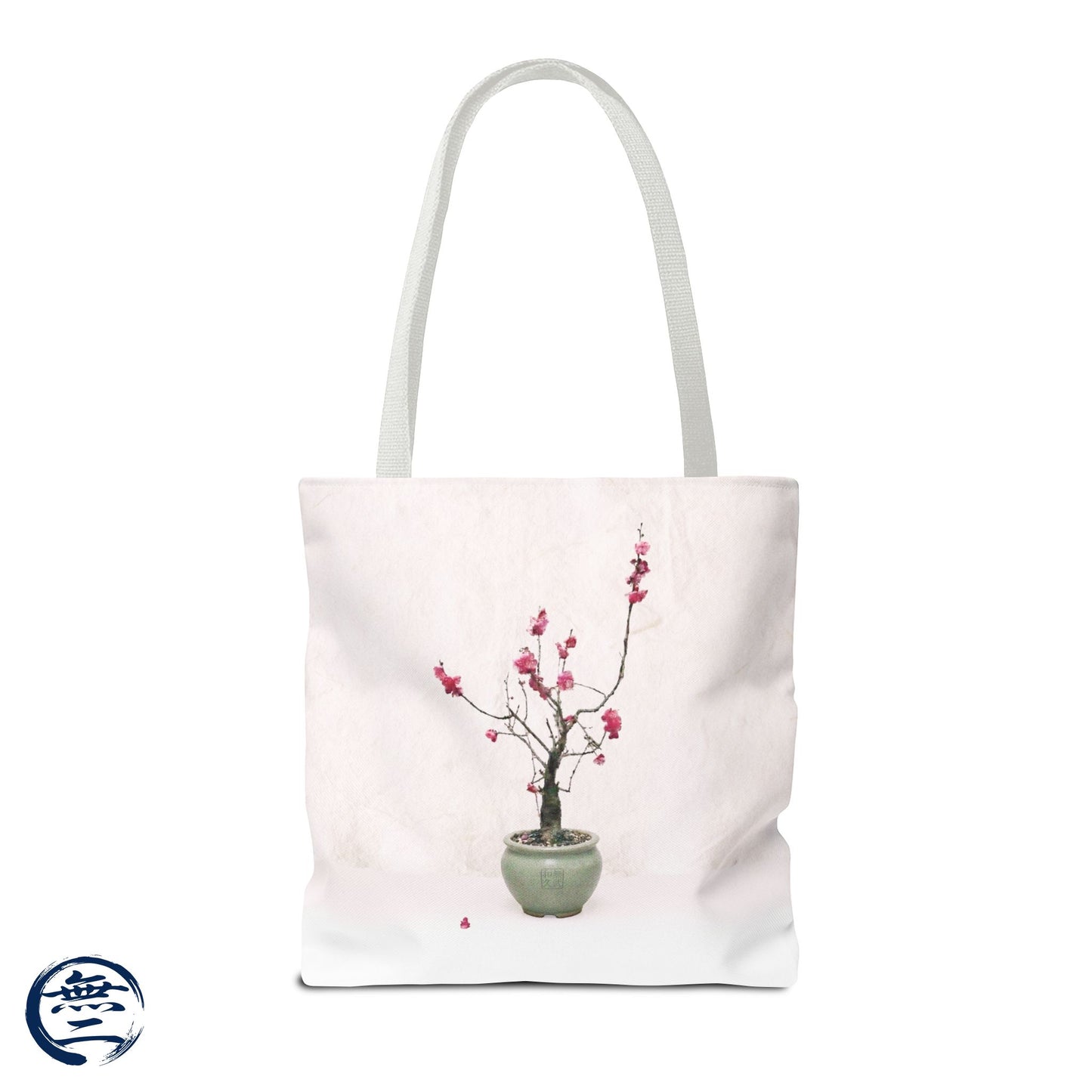 Japanese Red Plum Bonsai Tote Bag - Zen Aesthetic All-Over Print Handbag, Abstract Japandi Art Spring Floral Gift PL1D | MU-NI Japan