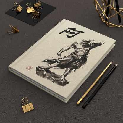 Zen Nioh Guardians Hardcover Journal - Minimalist Japanese Sumi-e Style - A-Un Buddhist Protector Spiritual Stationery NI2J | MU-NI Japan