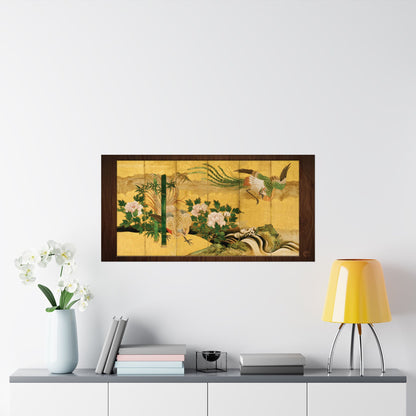 Kano-ha | Phoenix Folding Screen Left Panel Art Print - Japanese Houou Vintage Art Poster | RHC MU-NI Japan
