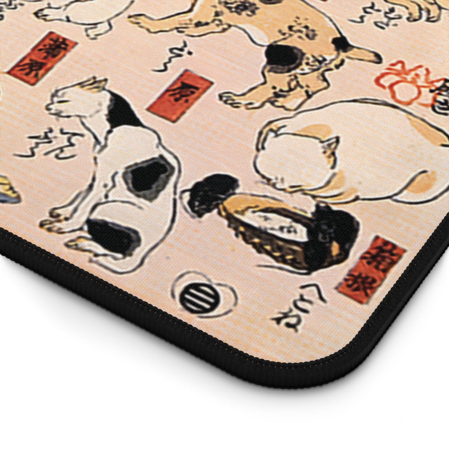 Utagawa Kuniyoshi Cats Desk Mat, Japanese Ukiyo-e Large Gaming Mouse Pad | RHC MU-NI Japan