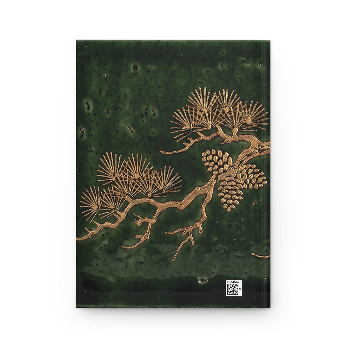 Kintsugi Pine Tree Hardcover Journal, Japanese Aesthetic Ceramic Texture Deep Green Matte Notebook | KT1J MU-NI Japan
