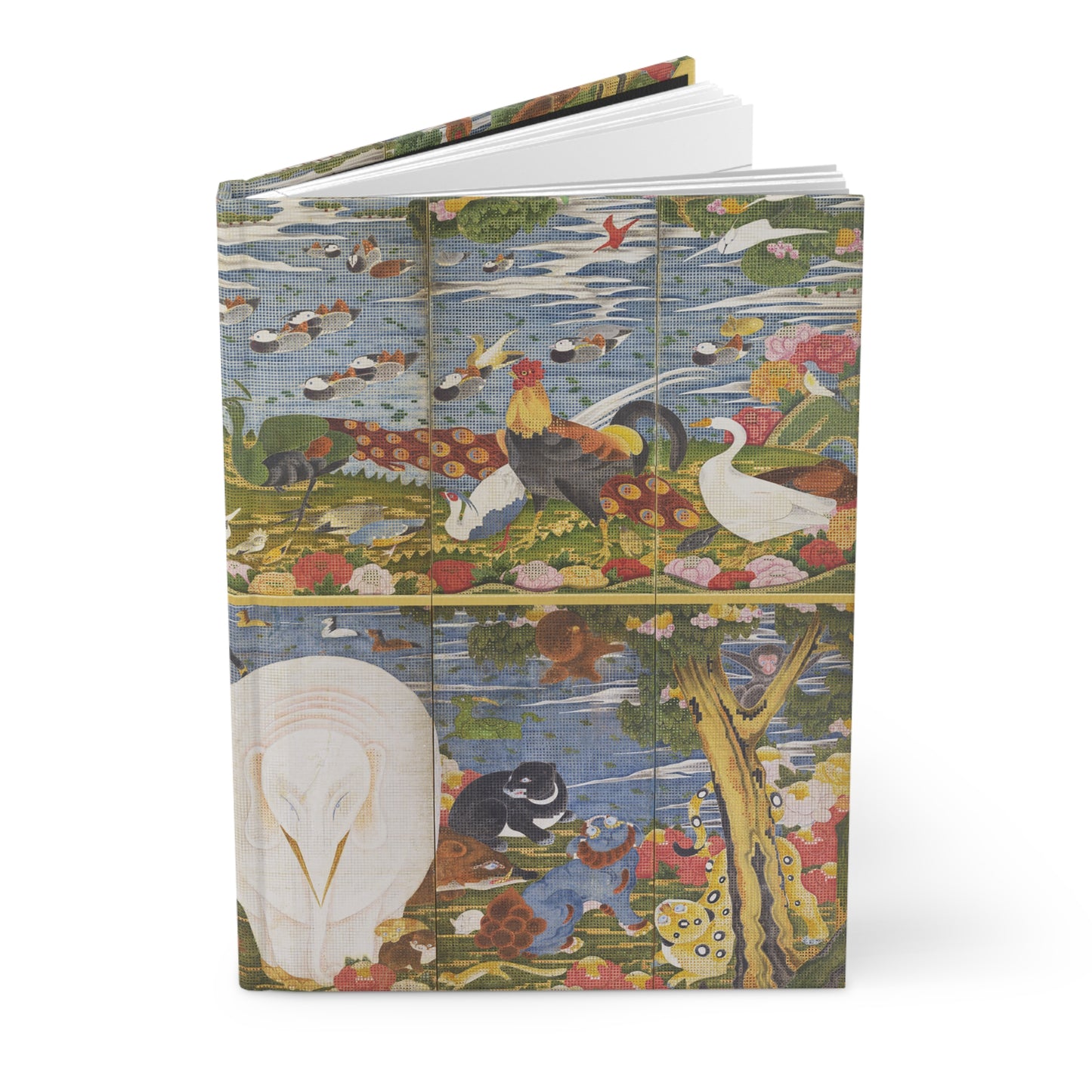 Ito Jakuchu Birds and Animals Hardcover Journal Matte - Japanese Art Mosaic Pattern Notebook Writing Diary | RHC 012 MU-NI Japan