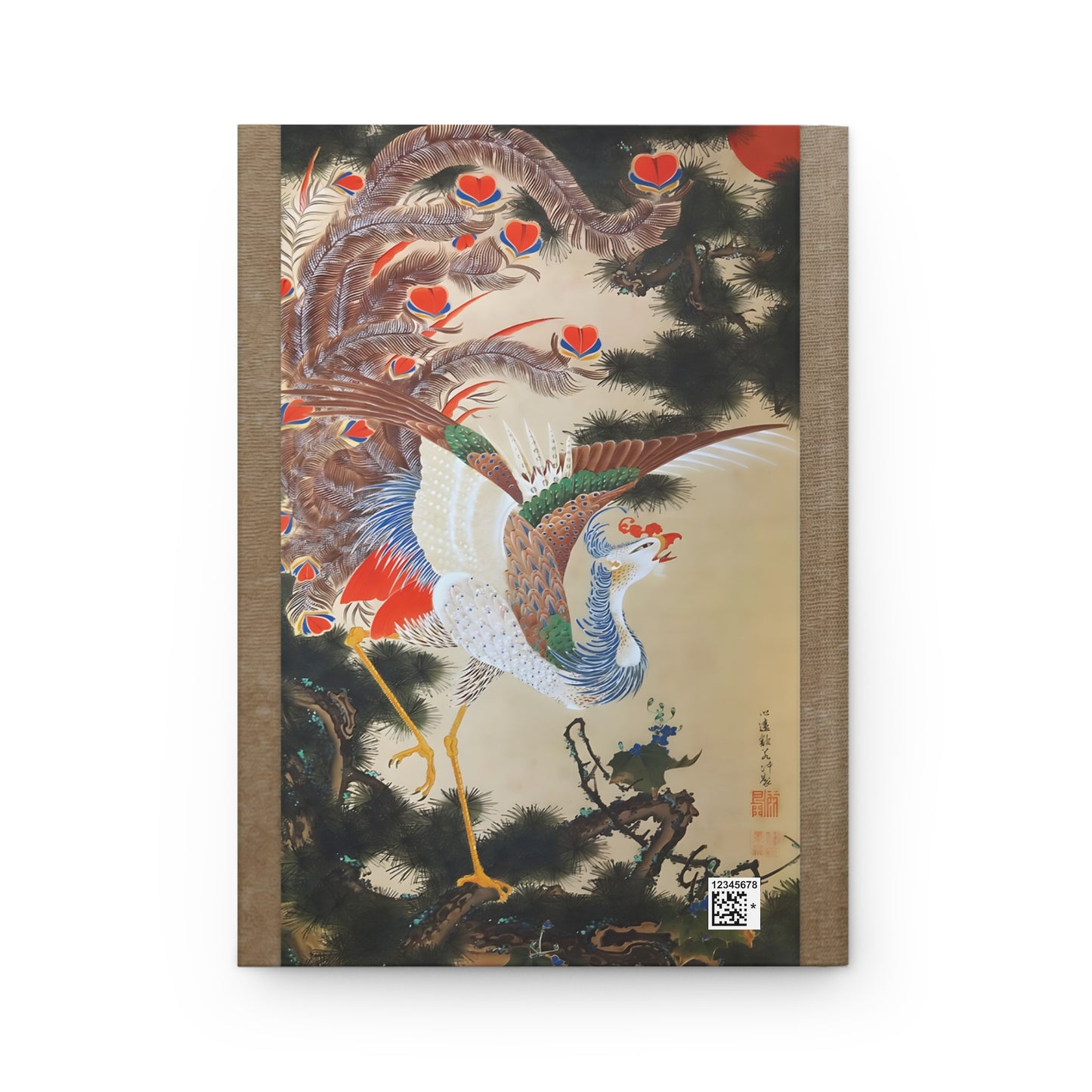 Ito Jakuchu Peacock and Phoenix Japanese Art Hardcover Journal Matte - Vintage Ukiyo-e Writing Notebook | RHC 014 MU-NI Japan