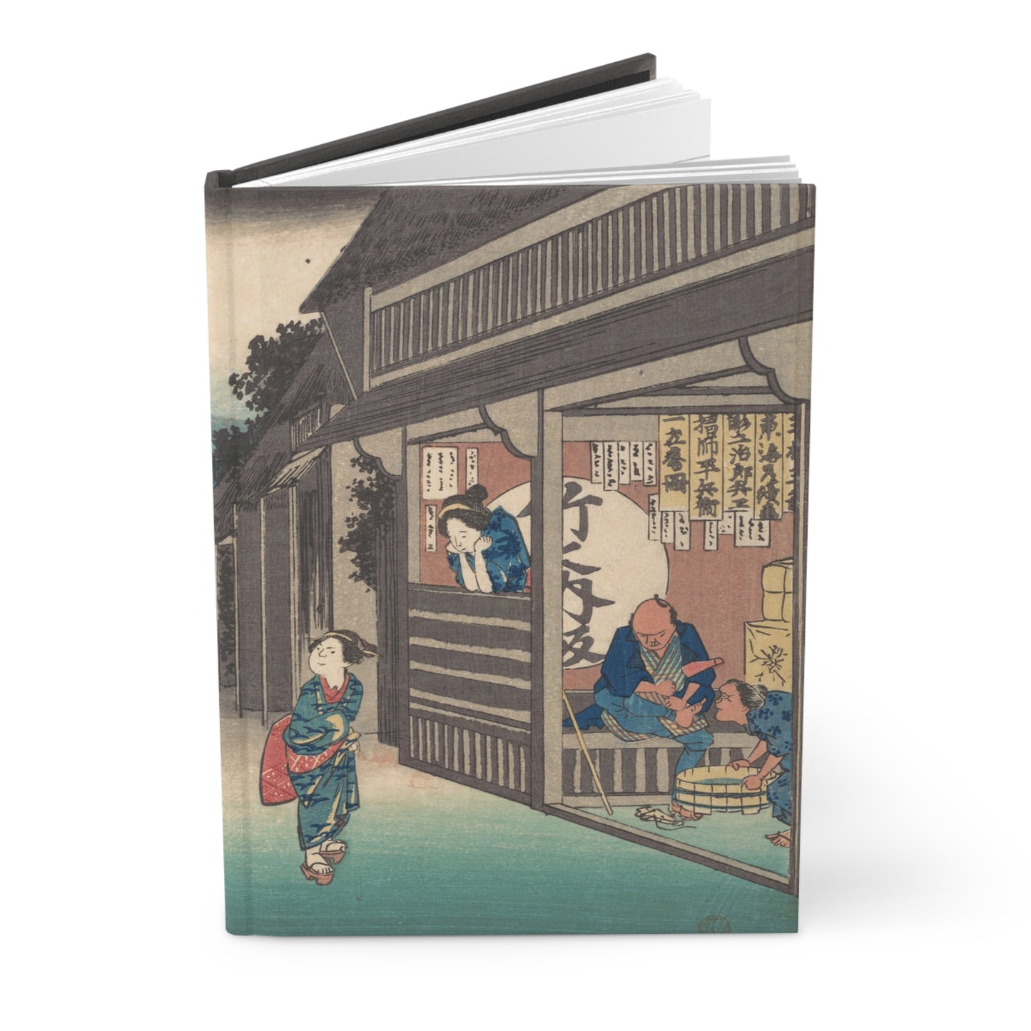 Hiroshige Goyu Station Ukiyo-e Hardcover Journal Matte - Vintage Japanese Art Notebook Writing Diary | RHC 020 MU-NI Japan