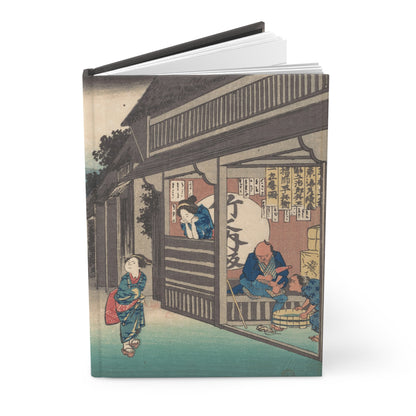 Hiroshige Goyu Station Ukiyo-e Hardcover Journal Matte - Vintage Japanese Art Notebook Writing Diary | RHC 020 MU-NI Japan