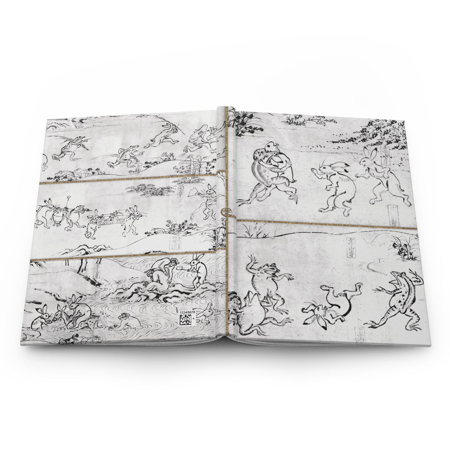 Choju-giga Frolicking Animals Japanese Art Hardcover Journal Matte - Ancient Manga Rabbit Frog Notebook | RHC 010 MU-NI Japan