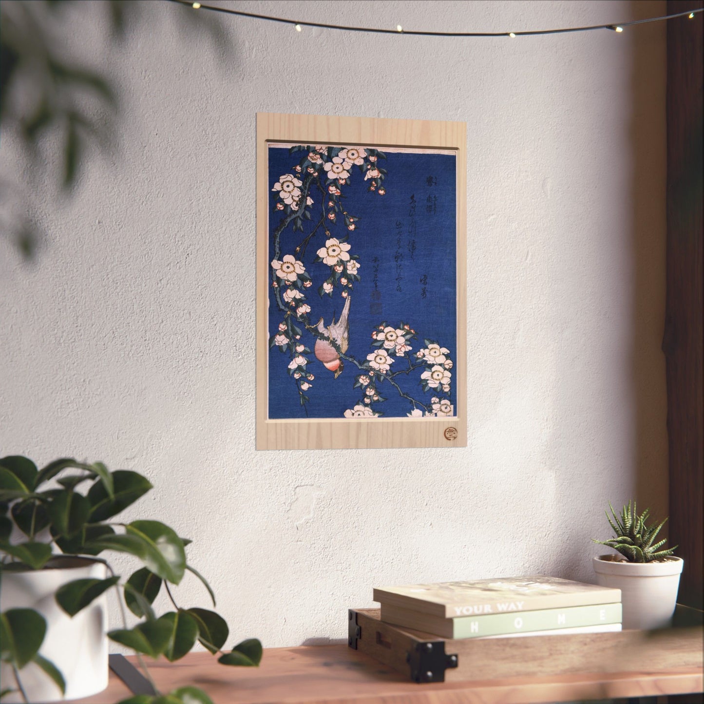 Hokusai | Bullfinch and Begonia Art Print - Japanese Bird and Flower Ukiyo-e Poster | RHC MU-NI Japan