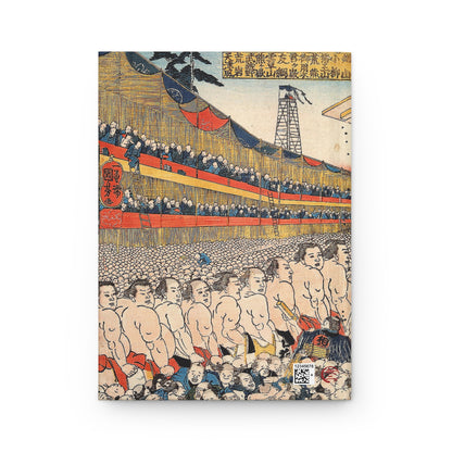 Vintage Sumo Wrestling Ukiyo-e Print Hardcover Journal - Utagawa Kuniyoshi | RHC MU-NI Japan