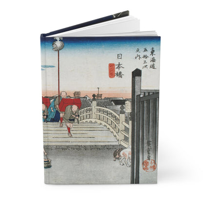 Hiroshige Nihonbashi Tokaido Ukiyo-e Hardcover Journal Matte - Vintage Japanese Art Notebook Writing Diary | RHC 019 MU-NI Japan