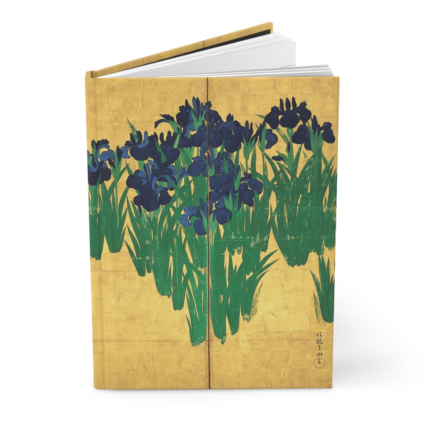 Ogata Korin Irises Japanese Art Hardcover Journal Matte - Vintage Floral Rinpa Gold Design Notebook | RHC 007 MU-NI Japan