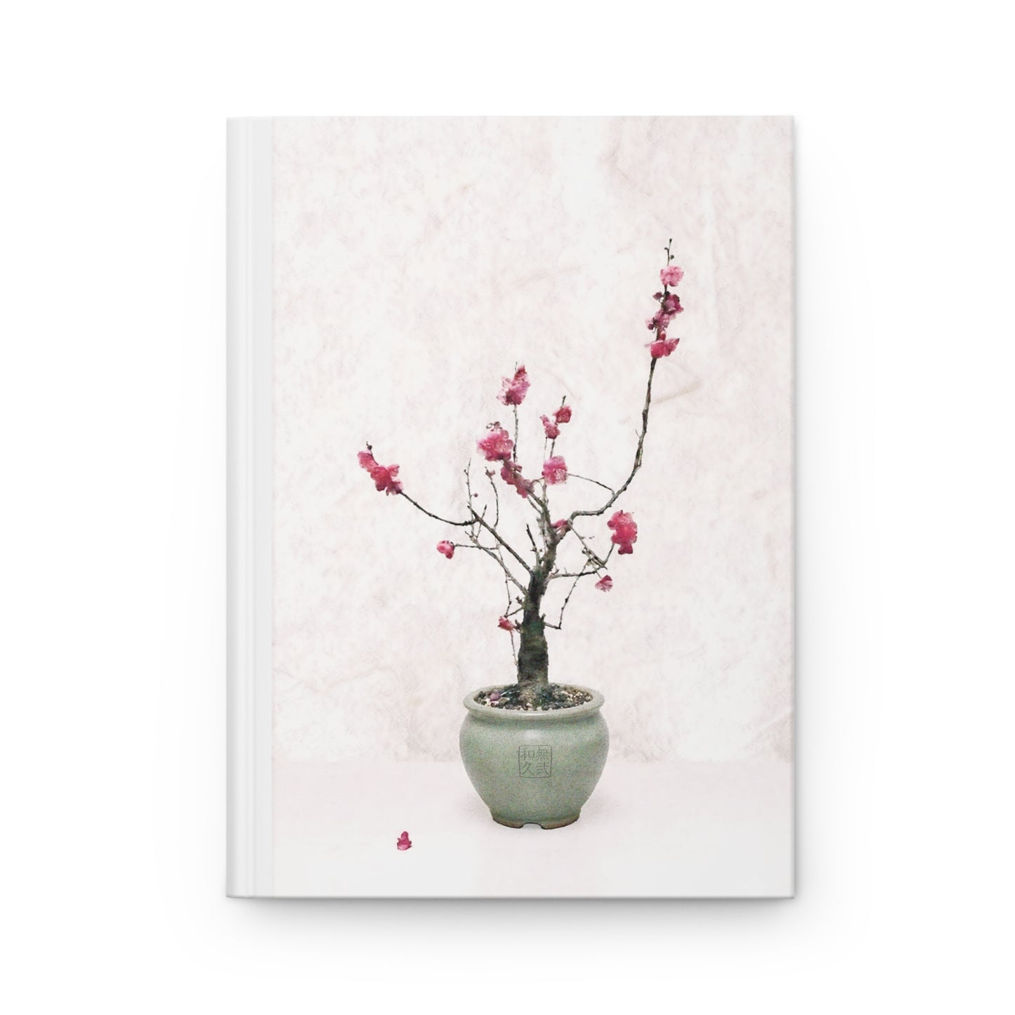 Japanese Red Plum Blossom Ume Bonsai Hardcover Journal - Zen Minimalism, Japandi Art Stationery, Spiritual Nature Gift PL1J |MU-NIJapan