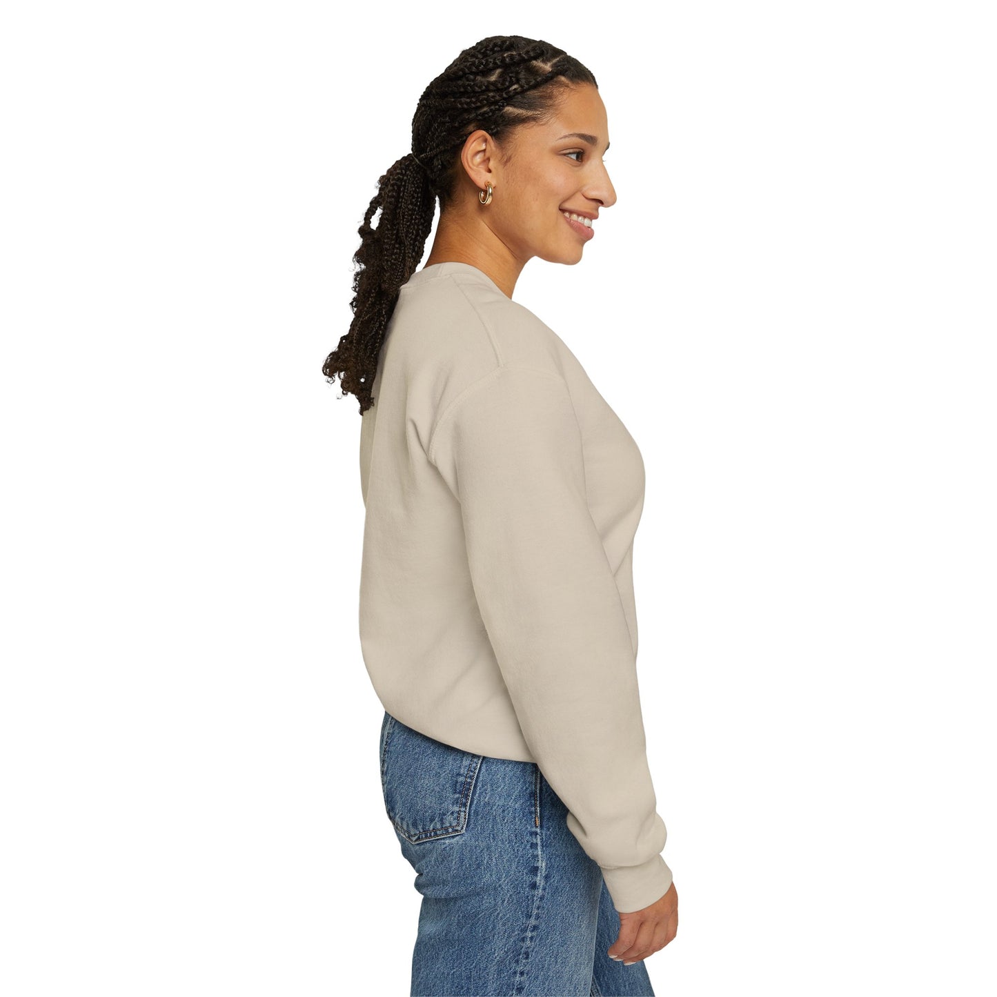 Minimalist Samurai Silhouette Unisex Crewneck Sweatshirt | "The One and Only" Shodo (Japanese Kanji Calligraphy),  SR2S | MU-NI Japan