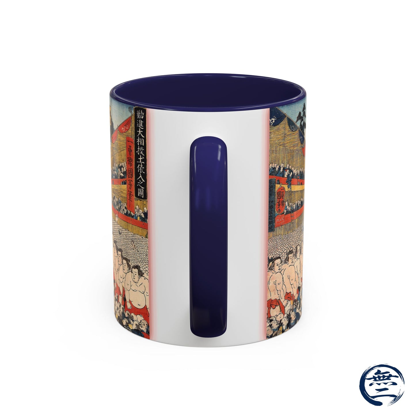 Vintage Sumo Ukiyo-e Accent Mug - Utagawa Kuniyoshi Japanese Art | RHC MU-NI Japan