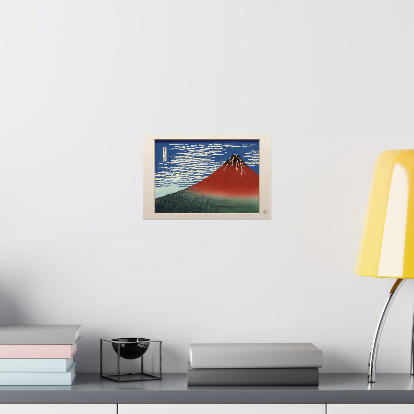 Hokusai Red Fuji Wall Art Poster - Fine Wind Clear Morning Ukiyo-e Woodblock Print  | RHC MU-NI Japan