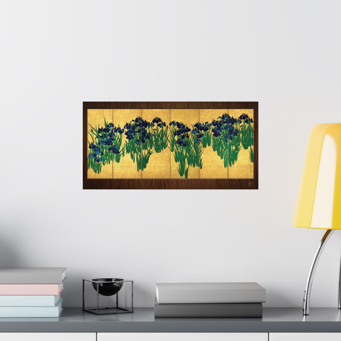 Ogata Korin | Irises Screen Right Panel Art Print - Japanese Vintage Art Poster | RHC MU-NI Japan