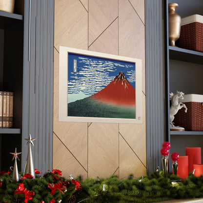 Hokusai Red Fuji Wall Art Poster - Fine Wind Clear Morning Ukiyo-e Woodblock Print  | RHC MU-NI Japan