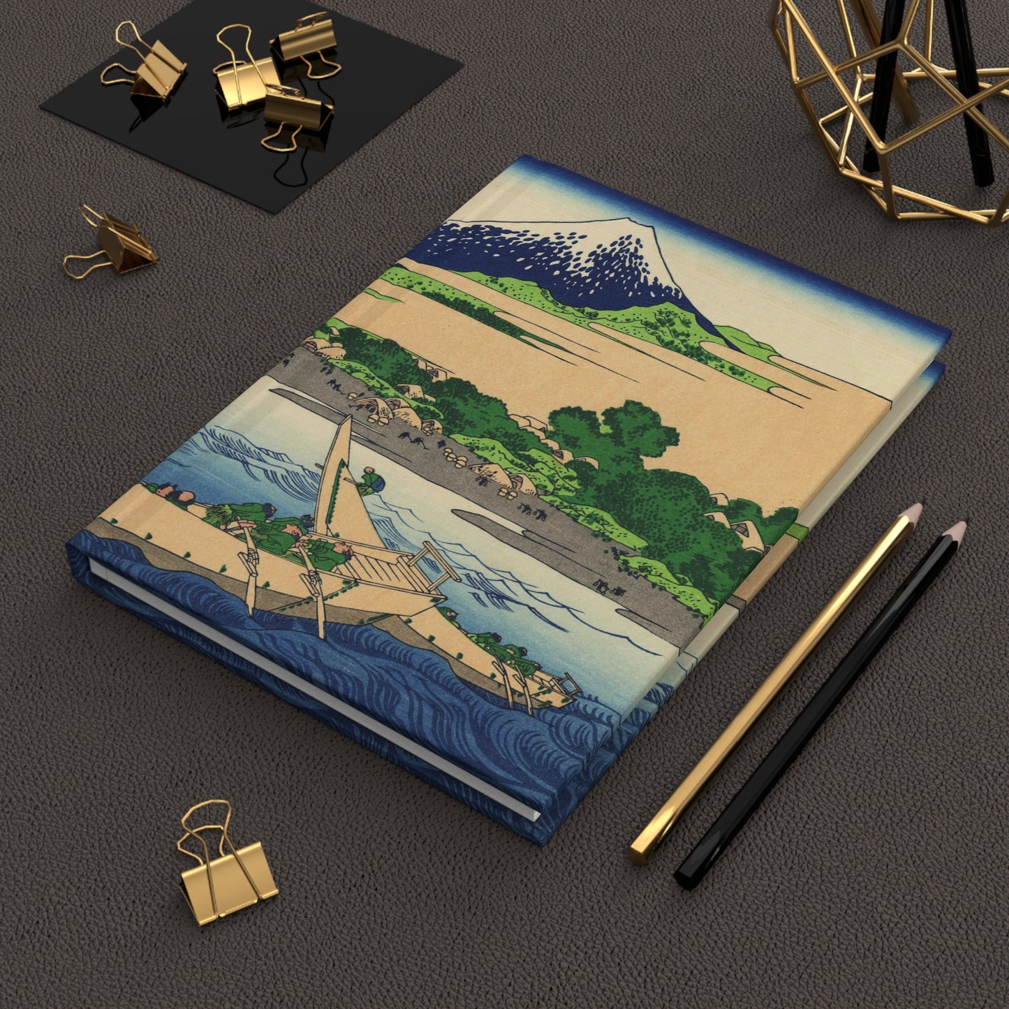 Hokusai Mount Fuji Tago Bay Ukiyo-e Hardcover Journal Matte - Vintage Japanese Art Notebook Writing Diary | RHC 015 MU-NI Japan