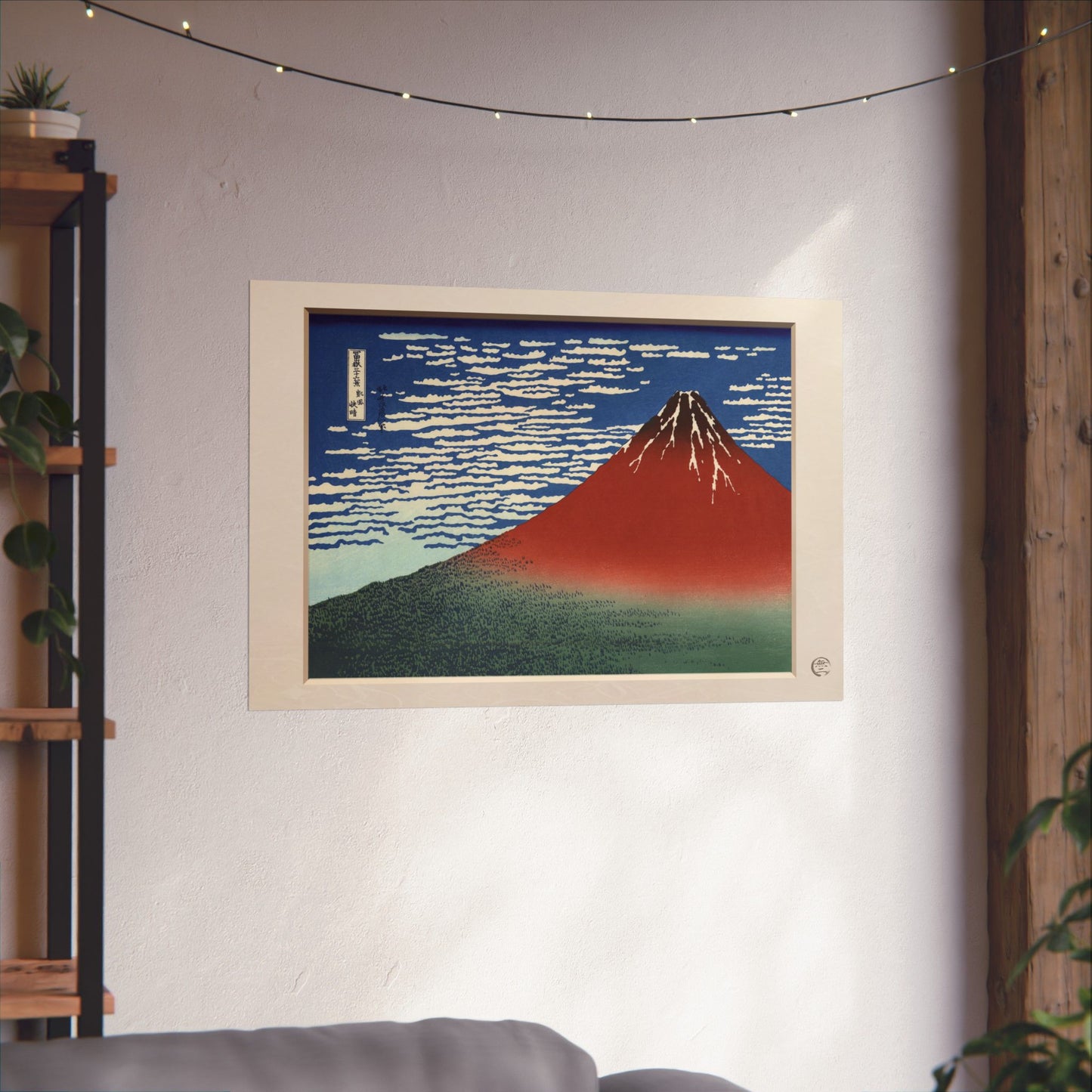 Hokusai Red Fuji Wall Art Poster - Fine Wind Clear Morning Ukiyo-e Woodblock Print  | RHC MU-NI Japan