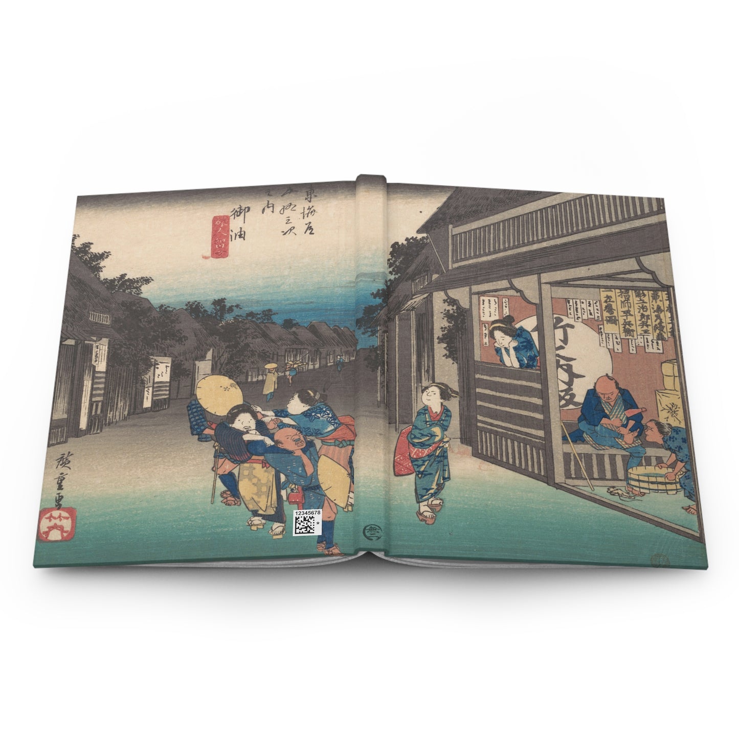 Hiroshige Goyu Station Ukiyo-e Hardcover Journal Matte - Vintage Japanese Art Notebook Writing Diary | RHC 020 MU-NI Japan