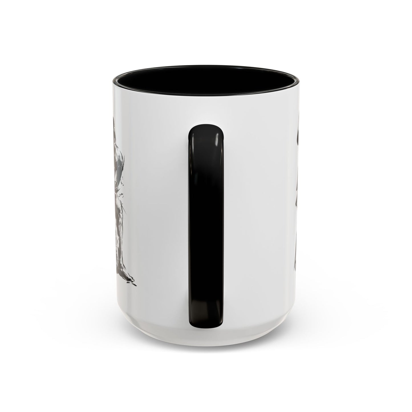 Sumo Wrestler Yokozuna Spirit Large Coffee Mug - Japanese Kanji Calligraphy Art Cup, Zen Aesthetic 15oz Japandi Gift SY1M | MU-NI Japan