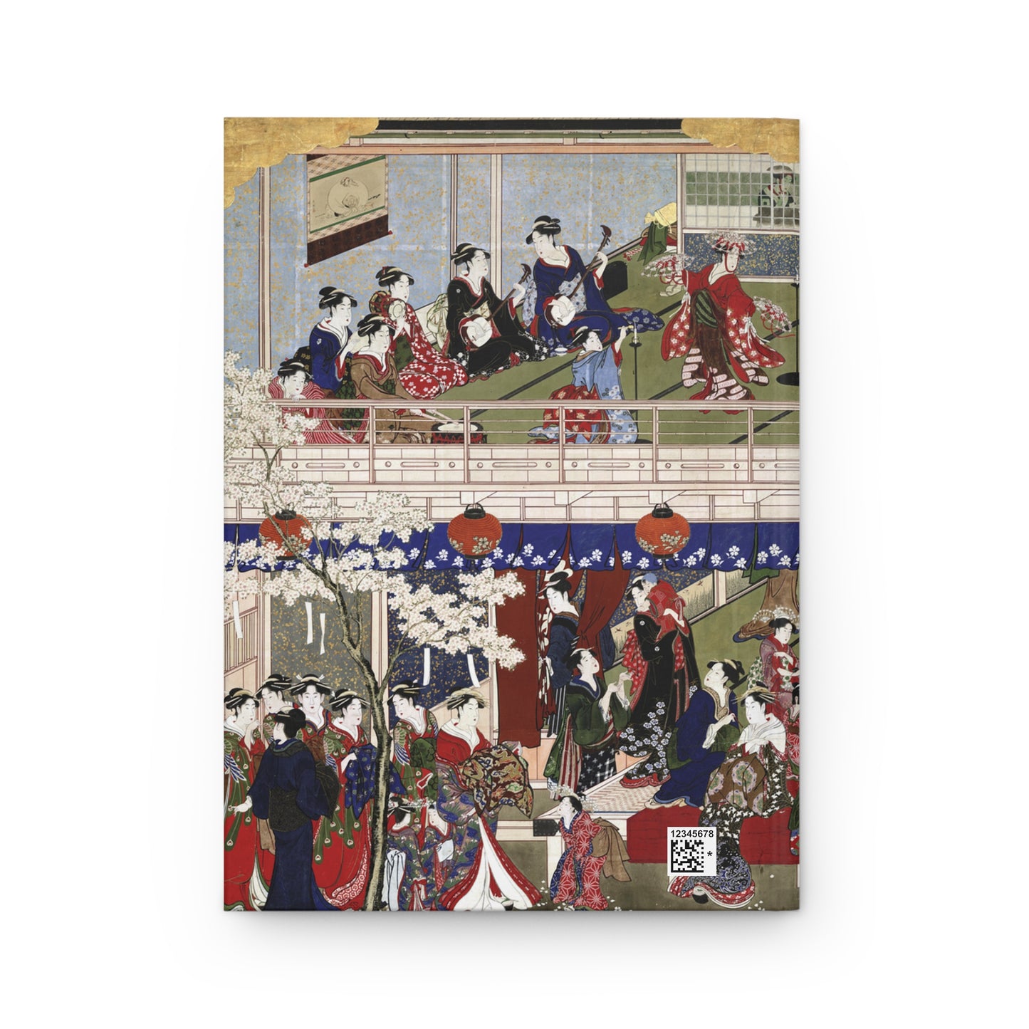 Utamaro Yoshiwara Snow, Moon, and Flowers (Setsugekka) Ukiyo-e Hardcover Journal Matte - Vintage Japanese Art Notebook | RHC 017 MU-NI Japan