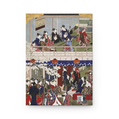 Utamaro Yoshiwara Snow, Moon, and Flowers (Setsugekka) Ukiyo-e Hardcover Journal Matte - Vintage Japanese Art Notebook | RHC 017 MU-NI Japan