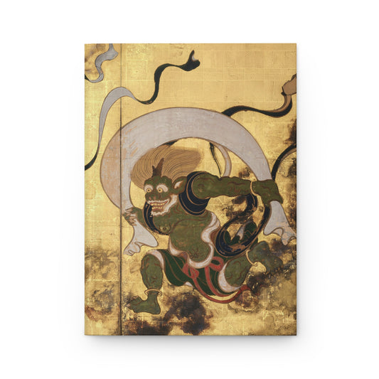 Tawaraya Sotatsu Fujin Raijin Japanese Art Hardcover Journal Matte - Vintage Gold Zen Gods Notebook | RHC 023 MU-NI Japan