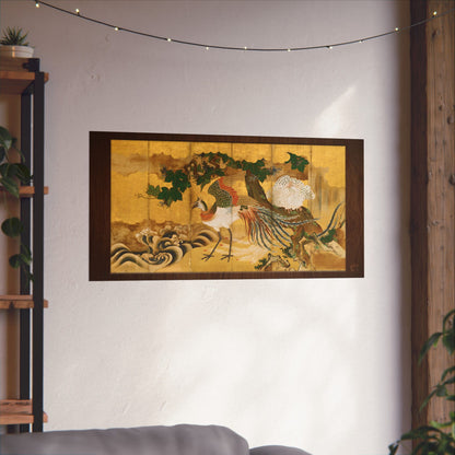 Kano-ha | Phoenix Folding Screen Right Panel Art Print - Japanese Houou Vintage Art Poster | RHC MU-NI Japan