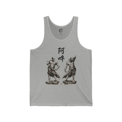 Nioh Guardians Zen Buddhist Art Unisex Jersey Tank Top - Protective Spirit  Minimalist Sumi-e Japandi Design NI1E | MU-NI Japan