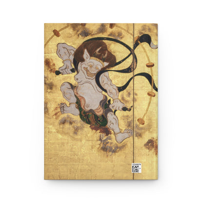 Tawaraya Sotatsu Fujin Raijin Japanese Art Hardcover Journal Matte - Vintage Gold Zen Gods Notebook | RHC 023 MU-NI Japan