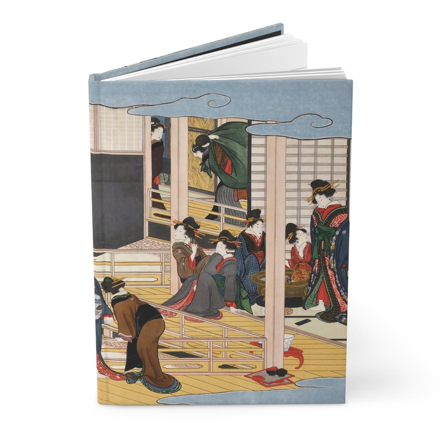 Utamaro Snow at Fukagawa Ukiyo-e Hardcover Journal Matte - Vintage Japanese Art Notebook Writing Diary | RHC 016 MU-NI Japan