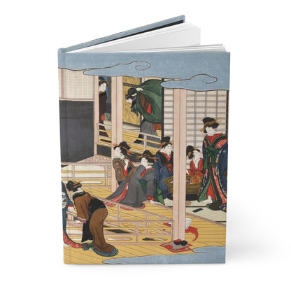 Utamaro Snow at Fukagawa Ukiyo-e Hardcover Journal Matte - Vintage Japanese Art Notebook Writing Diary | RHC 016 MU-NI Japan