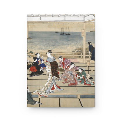 Utamaro Moonline Shinagawa Ukiyo-e Hardcover Journal Matte - Vintage Japanese Art Notebook Writing Diary | RHC 018 MU-NI Japan